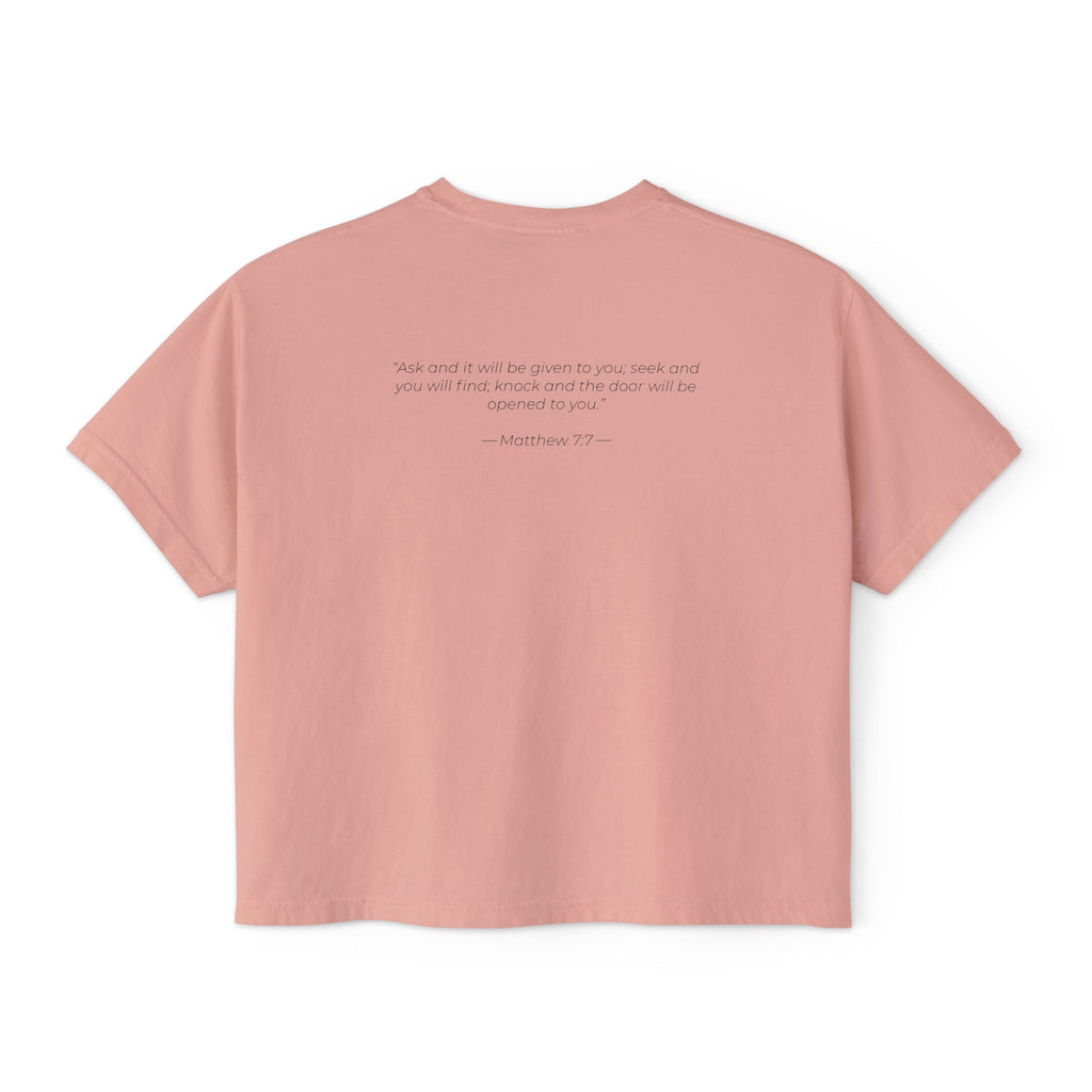 "Ask Seek Knock" Matthew 7:7 Women's Boxy Tee