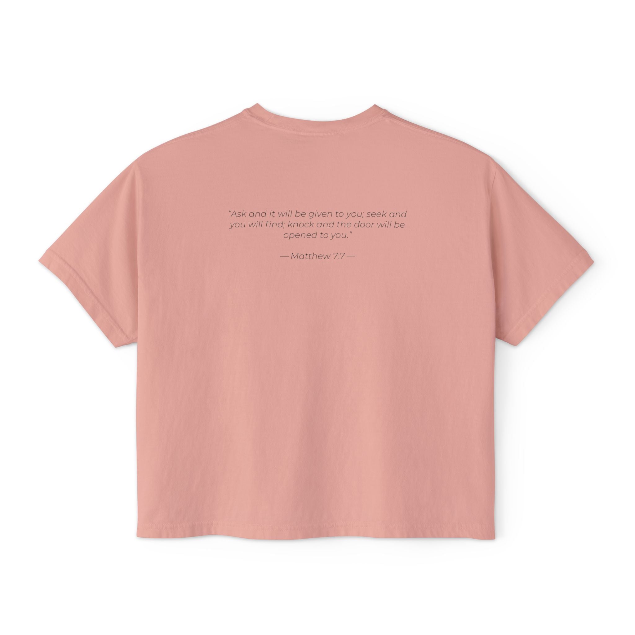 "Ask Seek Knock" Matthew 7:7 Women's Boxy Tee