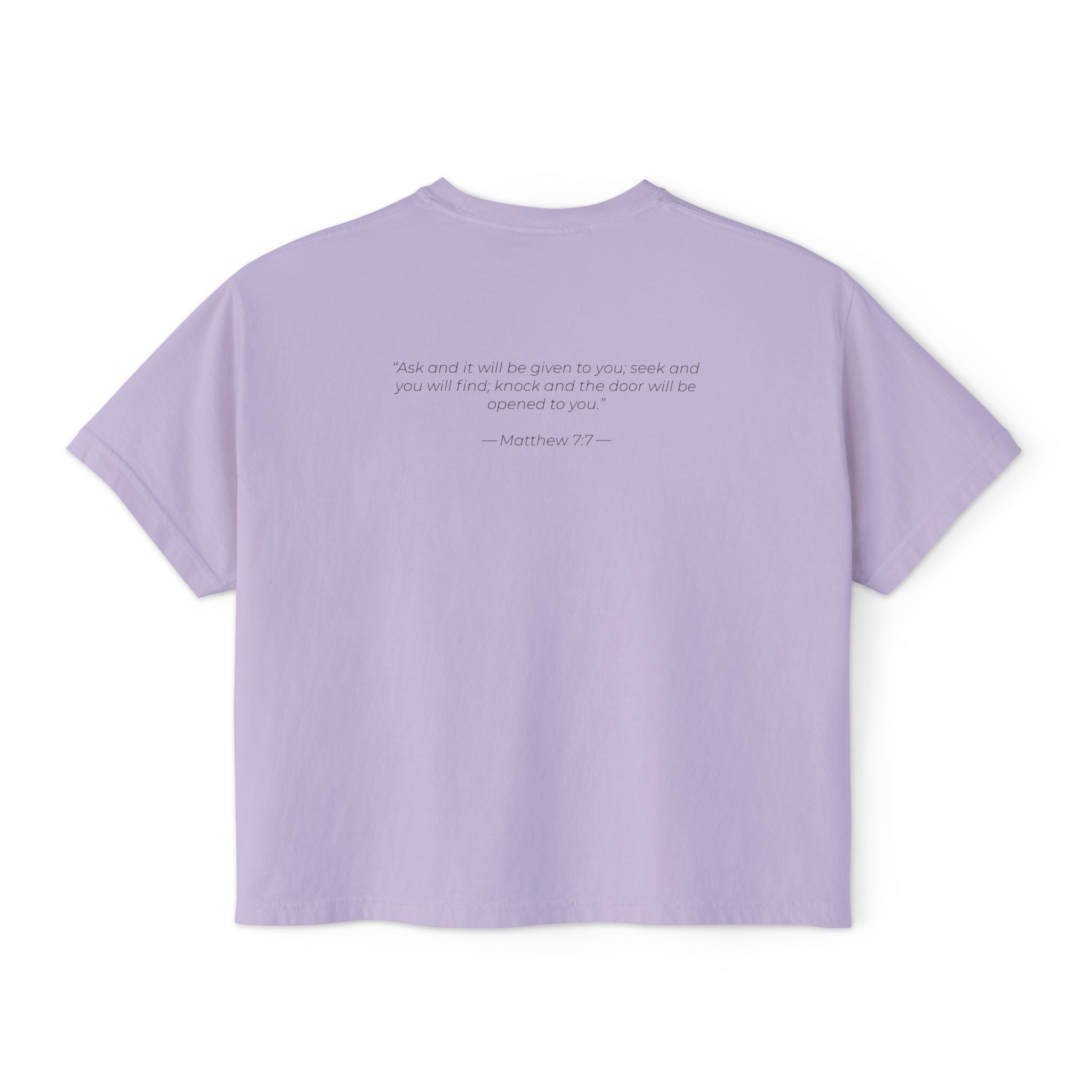"Ask Seek Knock" Matthew 7:7 Women's Boxy Tee